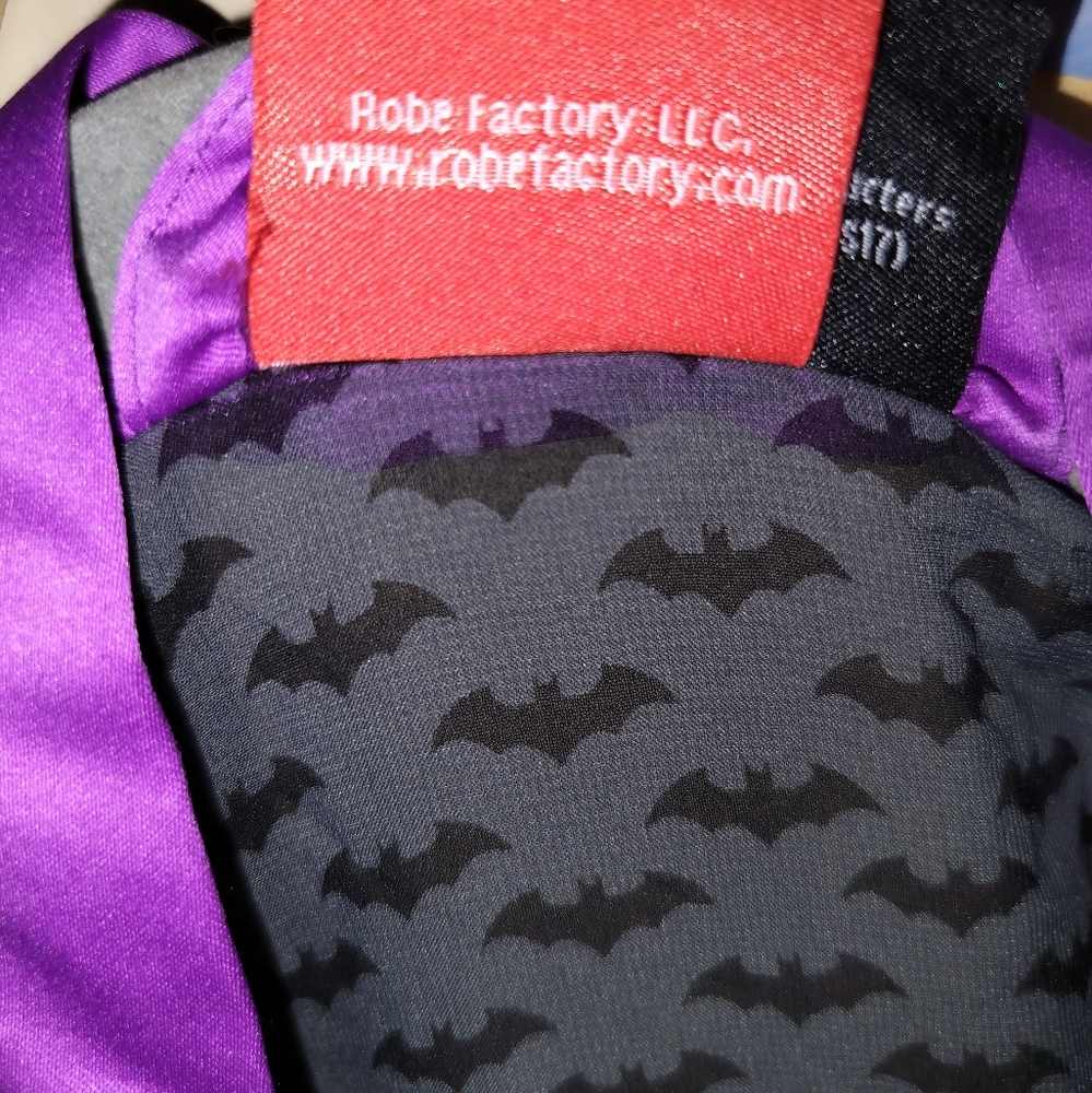 NWT S/M Robe Factory Polyester Batgirl Chiffon Robe - Picture 5 of 7